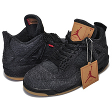 NIKE AIR JORDAN 4 LEVIS NRG black/black-blk AO2571-001画像