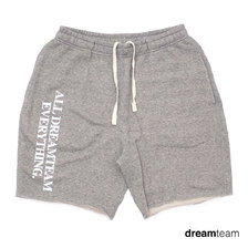 DREAM TEAM A.D.E CUT OFF SWEAT SHORTS GREY画像