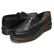 Dr.Martens &times; STUSSY PENTON LOAFER BLACK MADE IN ENGLAND VIBRANCE CROCO 24359001画像