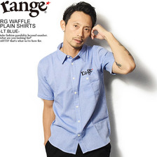 range rg waffle plain shirts -LT.BLUE- RG18SM-SH02BL画像