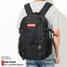 BEN DAVIS Box Logo Mesh Daypack WHITE LABEL BDW-9237画像