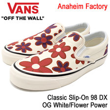 VANS Classic Slip-On 98 DX OG White/Flower Power Anaheim Factory VN-0A3JEXU7Y画像
