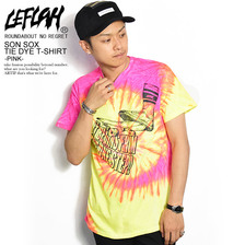 LEFLAH SON SOX TIE DYE T-SHIRT -PINK-画像