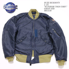 Buzz Rickson's L-2A "SUPERIOR TOGS CORP." GREEN RIB BR14130画像