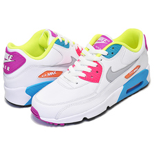 取り扱い 価格比較 Nike Air Max 90 Ltr Gs White Olf Grey Chlorine Blue ナイキ エアマックス 90 レディース 3376 102通販情報 Good T Net