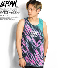 LEFLAH G-SPRAY LOGO TIE DYE TANKTOP -PURPLE-画像
