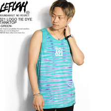 LEFLAH 621 LOGO TIE DYE TANKTOP -GREEN-画像