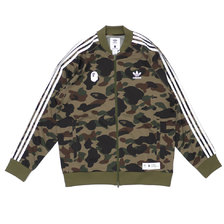A BATHING APE &times; adidas CAMO JERSEY TOP GREEN画像