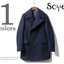 SCYE BASICS SUPER 120'S メルトン ピーコート 5118-73540画像