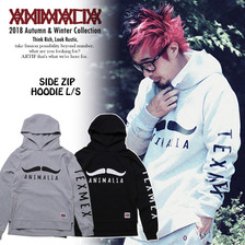 ANIMALIA SIDE ZIP HOODIE L/S AN18A-SW05画像