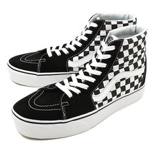 VANS CHECKERBOARD SK8-HI PLATFORM 2.0 TRUE WHITE VN0A3TKNQXH画像