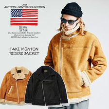 TOYPLANE FAKE MUNTON RIDERS JACKET TP18-FJK08画像