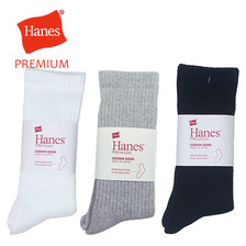 Hanes プレミアム クッションクルーソックス フルパイル HMSAM001画像