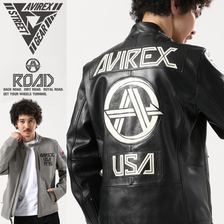 AVIREX STREET GEAR ROAD WATER REPELLENT LEATHER RIDERS 6181062画像