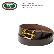 Tory Leather Plain Belt w/ Anchor Buckle画像