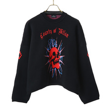MARCELO BURLON SKULL KNITWEAR MHE005F189201008800画像