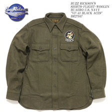 Buzz Rickson's BUAERO U.S. NAVY SHIRTS-FLIGHT-WOOLEN PATCH BR27947画像