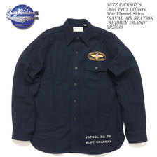 Buzz Rickson's Chief Petty Officers, Blue Flannel Shirts PATCH BR27946画像