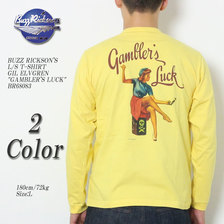 Buzz Rickson's L/S T-SHIRT GIL ELVGREN "GAMBLER'S LUCK" BR68083画像