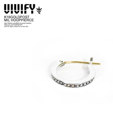 VIVIFY K18GOLDPOST MIL HOOPPIERCE VFP-232画像