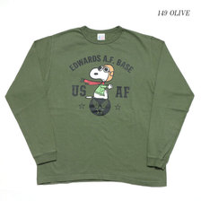 Buzz Rickson's &times; PEANUTS L/S T-SHIRT "EDWARDS A.F. BASE" BR68123画像