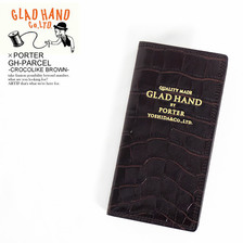 GLAD HAND × PORTER GH PARCEL -CROCOLIKE BROWN-画像