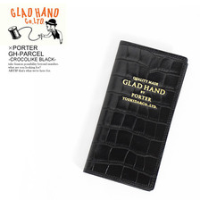 GLAD HAND × PORTER GH PARCEL -CROCOLIKE BLACK-画像