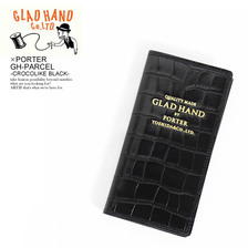 GLAD HAND &times; PORTER GH PARCEL -CROCOLIKE BLACK-画像