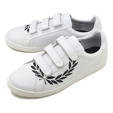 FRED PERRY B4237 PRINTED LAUREL LEATHER WHITE B4237-200画像