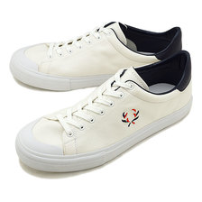 FRED PERRY BREAUX VULCA CANVAS WHITE F29633-10画像