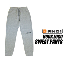 AND1 HOOK LOGO PANTS gray 8F302-04画像
