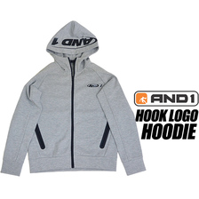 AND1 HOOK LOGO HOODIE gray 8F301-04画像