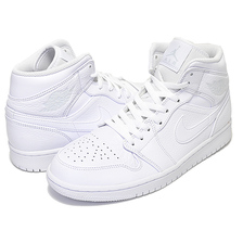 NIKE AIR JORDAN 1 MID white/p.platinum-wht 554724-109画像