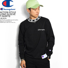 Champion ACTION STYLE LONG SLEEVE T-SHIRT -BLACK- C3-N421画像