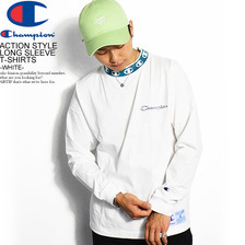 Champion ACTION STYLE LONG SLEEVE T-SHIRT -WHITE- C3-N421画像