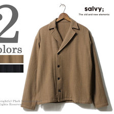 salvy; BRUSHED STRIPE PAJAMA JKT SV03-35M18C画像