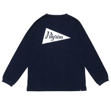 Pilgrim Surf+Supply Pennant Print L/S Tee NAVY画像