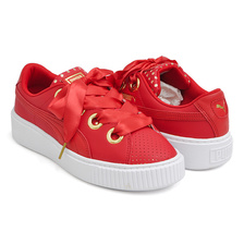 PUMA PLATFORM KISS ATH LUX WNS RIBBON RED - RIBBON RED 366704-03画像