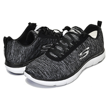 SKECHERS FLEX APPEAL 2.0 black/white 12753W-BKW画像
