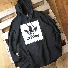 adidas Originals SOLID BLACKBIRD HOODIE BLACK/WHITE ETW30/CW2358画像