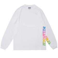 RHC Ron Herman x PIZZANISTA! RAINBOW LOGO LS TEE WHITE画像