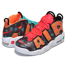 NIKE AIR MORE UPTEMPO(GS) total orange/black-hyper jade AT3408-800画像
