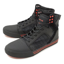 SUPRA SKYTOP BLACK-BLACK/RISK RED 08174-053画像
