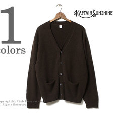 Kaptain Sunshine Cashmere 12G Garment Dye Knit Cardigan KS8FKN03画像
