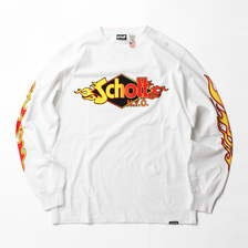 Schott LONG SLEEVE T-SHIRT FLAME LOGO 3183071画像