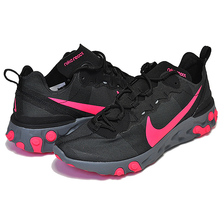 NIKE REACT ELEMENT 55 black/soar red-cool grey BQ6166-002画像
