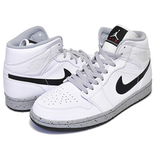 NIKE AIR JORDAN 1 MID white/black-wolf grey 554724-115画像