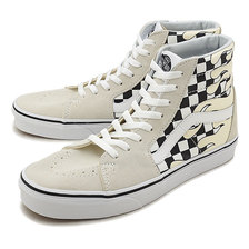 VANS SK8-HI CHECKER FLAME C. WHITE/T.WHITE VN0A38GERX7画像