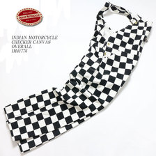 INDIAN MOTORCYCLE CHECKER CANVAS OVERALL IM41776画像