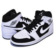 NIKE AIR JORDAN 1 MID WHITE/BLACK-WHITE 554724-113画像